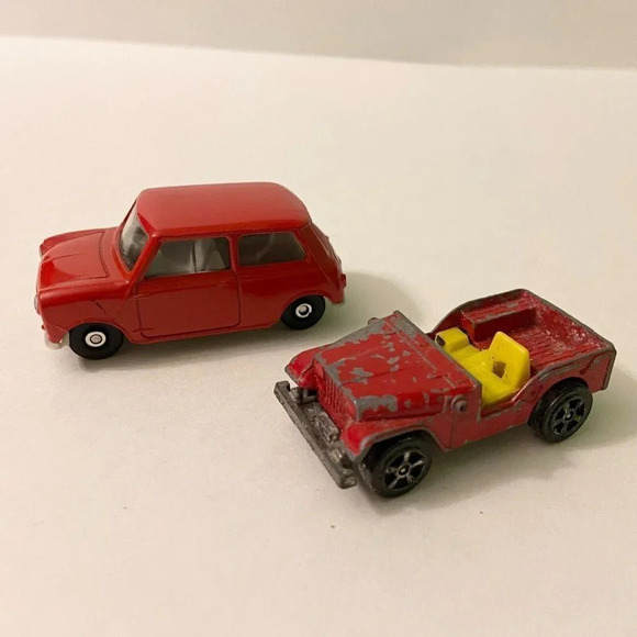 Vintage Corgi Juniors Whizzwheels Willys  Jeep and Austin Mini Diecast Cars - Picture 1 of 12